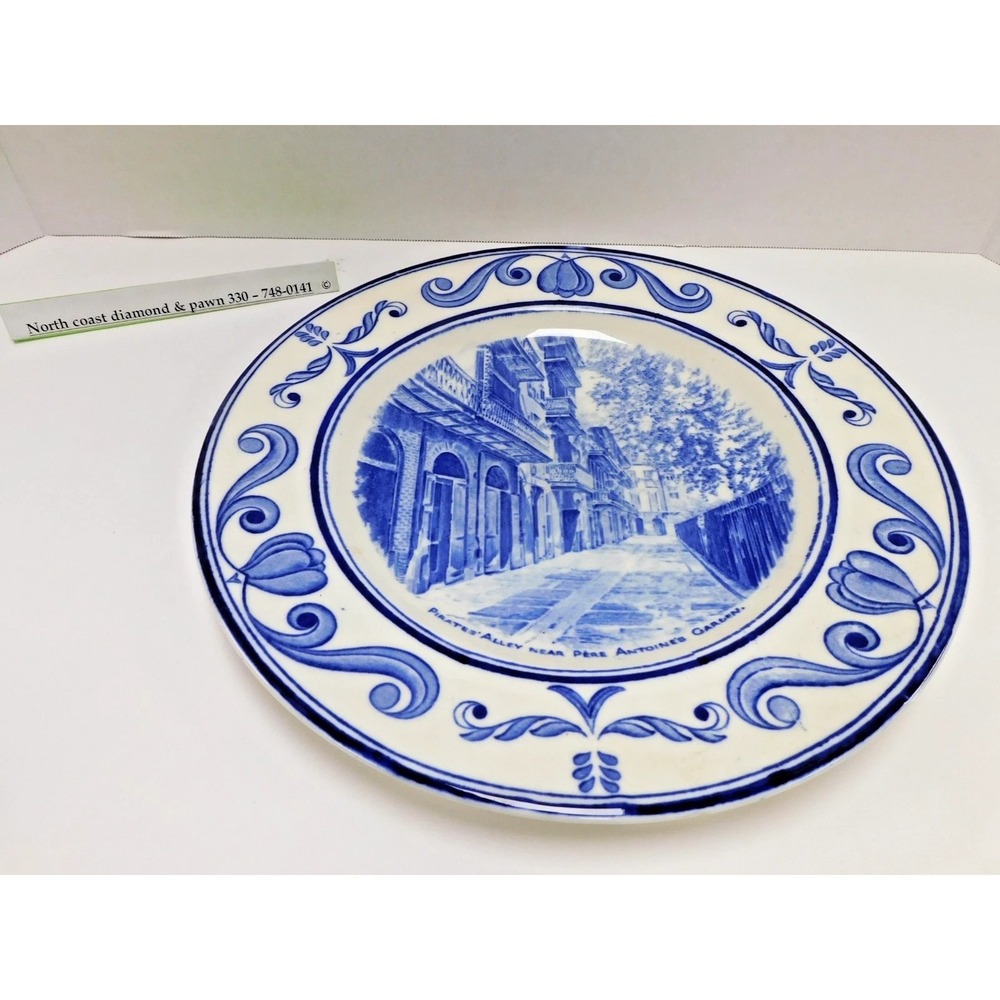 Rare Crown Ducal Scenes Of New Orleans 10" Ironstone Wall Plate JC109